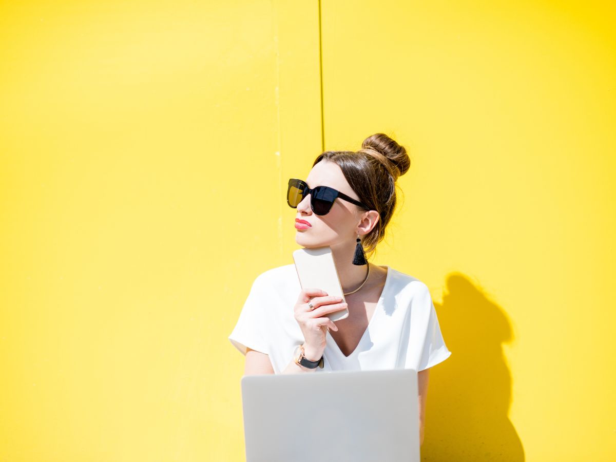 woman with a laptop