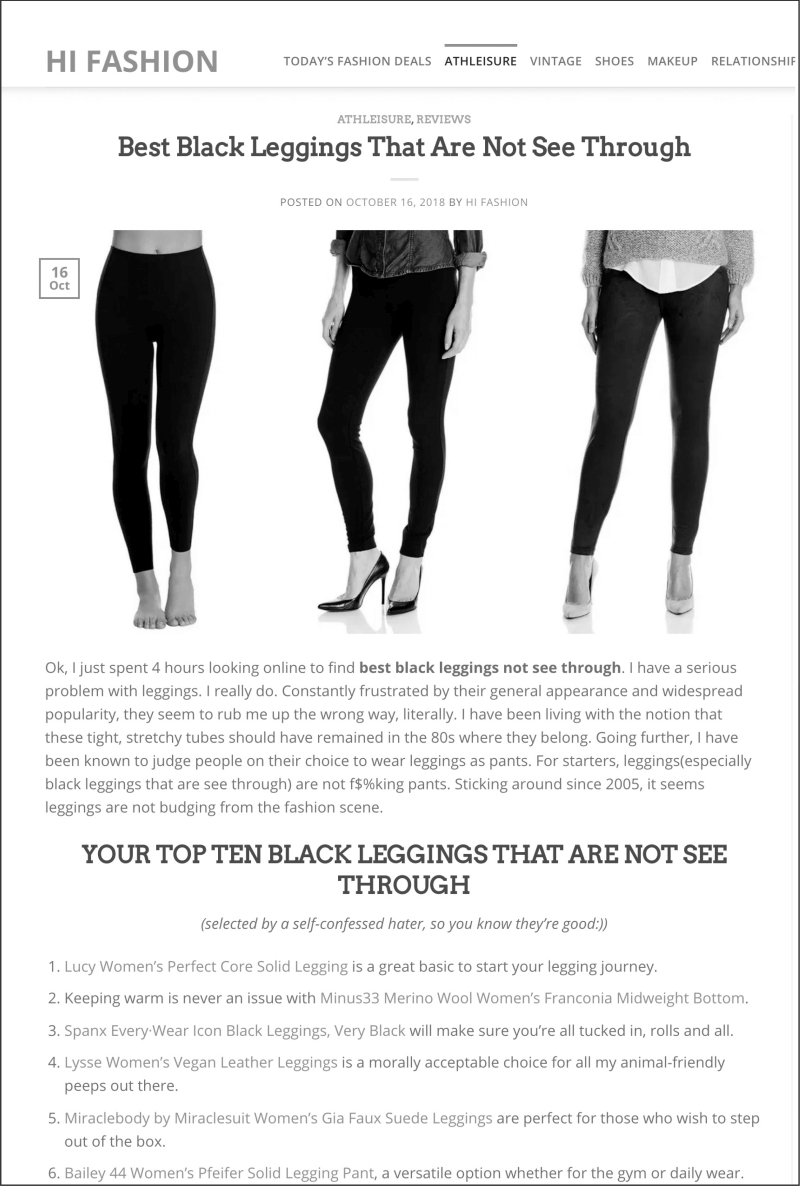The Hi Fashion site - Best Black Leggings That Are Not See Through - Word  Nerd
